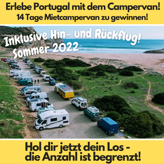 Gewinnspiel 14 Tage Mietcampervan in Portugal - Sommer 2022